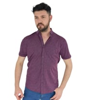 Erkek Dügmeli Polo Yaka Tişört R4400 BGL-ST02773 (Mürdüm)