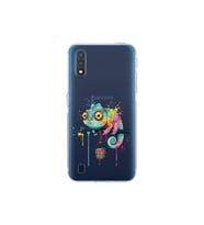 Samsung Galaxy A01 ile Uyumlu Splash Bukalemun Tasarımlı Şeffaf Silikon Kılıf