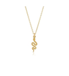 Yılan Snake Paslanmaz Çelik Gold Kolye (Gümüş)