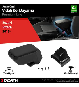 Suzuki Vitara Uyumlu ABS Vidalı Kol Dayama Kolçak Siyah 2015 Üzeri A+Kalite Parça