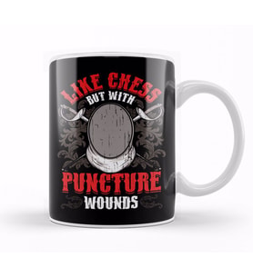 Fencing Like Chess But With Puncture Wounds Funny Kupa Bardak Porselen