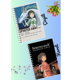 Sprited away defter seti 2 adet A4 boyutu 21*30 çizgili + kareli 60 syf