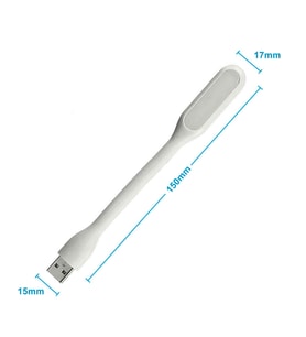 Usb Led Lamba 15cm Beyaz Renk Işık Portatif Taşınabilir Gece Lambası Masa Aydınlatma Kamp Pc