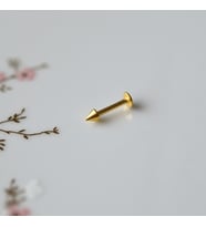 Cerrahi Çelik Sivri Uçlu Tragus Piercing Helix Kıkırdak 8 mm Gold Renk (Çok Renkli)
