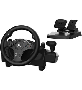 PC Racing Wheel, XBOX 360 Steering Wheel, 270 Degree Driving Force Sim Gaming Steering Wheel with Responsive Gear and Pedals for Racing Game PC/PS3/PS4/XBOX ONE/XBOX 360/Nintendo Switch/Android