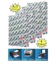 Fotokopi Kağıdı A3 80 gr 500 lü 4 Paket Copierbond Fotokopi Kağıdı Lazer İnkjet ve Fotokopi Makineleri İçin Uyumlu (Beyaz)