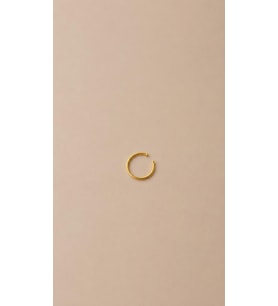 925 Ayar Gümüş Minimal Gold Renk Halka Burun Piercing Nose Ring