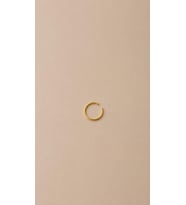 925 Ayar Gümüş Minimal Gold Renk Halka Burun Piercing Nose Ring