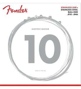 Fender 0730350406 Stainless 350s Çelik Elektro Gitar Teli (10-46) 350R Regular Set Uzun Ömürlü Parlaklık ve Güçlü Manyetik Tepki