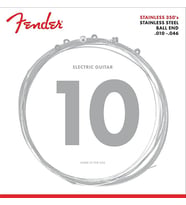 Fender 0730350406 Stainless 350s Çelik Elektro Gitar Teli (10-46) 350R Regular Set Uzun Ömürlü Parlaklık ve Güçlü Manyetik Tepki