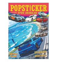 Spor Arabalar Boyama Kitabı Popsticker