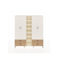 Hyperion Dolap 12 Raflı 4 Çekmeceli 2 Askılı 220x44x243 Aytaşı-Aytaşı/Çam