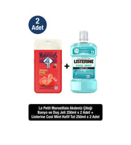 Listerine Coolmint Hafif Tat 250 ML Ağız Bakım Suyu+ LPM Akdeniz Çileği Banyo ve Duş Jeli 250 ML x2