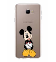 Samsung Galaxy J4 Core Kapak Mickey Mouse Tasarımlı Şeffaf Silikon Kılıf