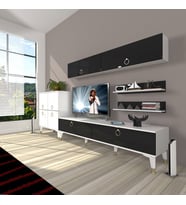 Decoraktiv Eko 6Y Mdf Std Gold Tv Ünitesi Tv Sehpası (Siyah - Beyaz)