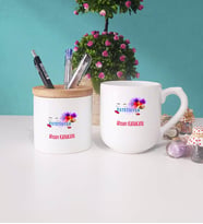 Estetisyen Kupa Bardak Oval ve Kalemlik