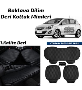 Opel Corsa D 2007-2017 Siyah Deri Oto Koltuk Minderi