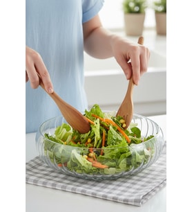 Home 24 cm Kristal Kesim Cam Meyvelik ve Salata Kasesi - Şık Sunum ve Dekoratif Kase