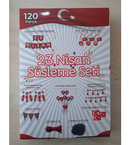 23 Nisan Süsleme Seti - 120 Parça Dev Paket (Kırmızı)