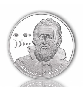 Galileo Galılei Gümüş Para