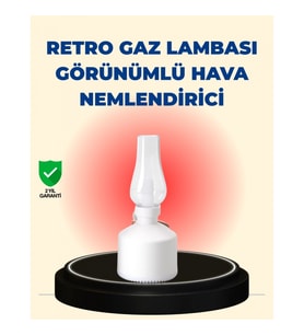 Mey İthalat® Kablosuz Retro Buhar Makinesi Gaz Lambası Tasarım Ledli Difüzör