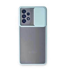 Samsung Galaxy A33 5g Kılıf Palm Buzlu Kamera Sürgülü Silikon - Turkuaz