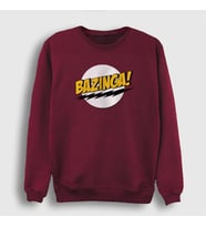 Presmono Unisex Bordo Bazinga The Big Bang Theory Sweatshirt 181129tt (Bordo)