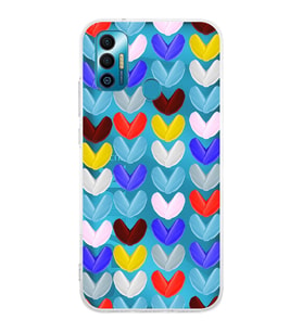 PrintiFy Tecno Spark 7 ile Uyumlu 1mm Slim Fit Water Color 1 Baskılı Şeffaf  Kılıf