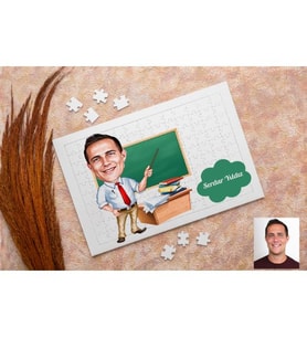 Öğretmenler Günü Karikatürlü Kişiye Özel Puzzle
