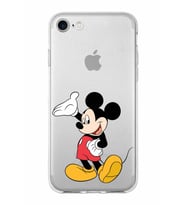 Apple iPhone 7 Uyumlu Kapak Mickey Mouse Tasarımlı Şeffaf Silikon Kılıf