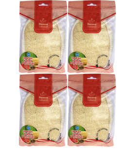 Derma Naturel Loofah Kabak Banyo ve Yüz Lifi (15*24CM) MS-10 (4 Lü Set)