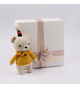 HelloBox Amigurumi Sirk Ayısı Bebek Hediyesi