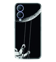 Vivo Y17S Kılıf Resimli Desenli Silikon Platinium Series Astronot 519