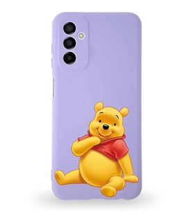 Samsung Galaxy M13 Uyumlu Lansman Kılıf Altı Kapalı İçi Kadife  Winnie-C Tasarımlı  Kapak (Şeffaf)
