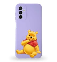 Samsung Galaxy M13 Uyumlu Lansman Kılıf Altı Kapalı İçi Kadife  Winnie-C Tasarımlı  Kapak (Şeffaf)