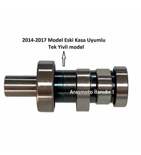 Bajaj Pulsar Ns 200 ,Rs 200 Uyumlu Eksantrik Mili Tek Yivli Kam Euro3 Yan Sanayi 2014-2017-Arasmoto (Siyah)