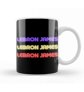 LeBron James   Basketball Gifts Vintage Retro Rainbow For BOYS AND Dad Kupa Bardak Porselen