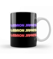 LeBron James   Basketball Gifts Vintage Retro Rainbow For BOYS AND Dad Kupa Bardak Porselen