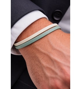 Calm Mint – Minimal Hakiki Deri Erkek Bileklik-50-665