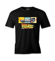 Back to the Future - Times Siyah Erkek Tshirt