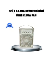 Mey İthalat® Taşınabilir Mini Klima Fan 3’ü 1 Arada Soğutucu, Nemlendirici ve Gece Lambası
