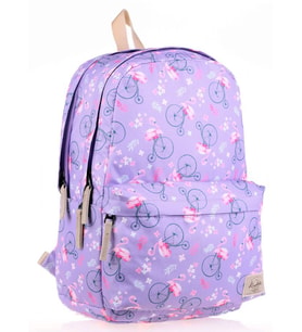 Kaukko Nature Lila Flamingo Kız Çocuk Okul ve Günlük Sırt Çantası