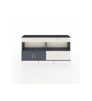 Arges Konsol 2 Raflı 3 Çekmeceli 2 Kapaklı 176x30x99 Antrasit-Antrasit/Aytaşı