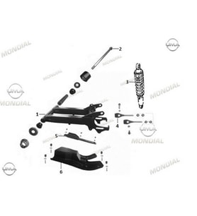 MONDİAL ATV AU200 ARKA AKS MUHAFAZASI SİYAH ORJ