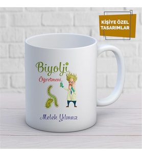 Kişiye Özel İsim Yazılabilir Biyoloji Öğretmeni Kupa Bardak