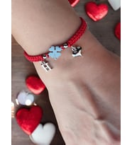 Sevgililer Günü Özel, Çelik Charm Detaylı Harfli Kadın Bileklik