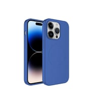 Apple iPhone 14 Pro Uyumlu Kılıf M-safe Wireless Şarj Özellikli Pastel Renk Silikon Zore Plas Kapak (Mavi)