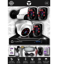 TURKNO 4 Kameralı Pania 1 İç Kamera Set 1 TB HDD Full HD Gece Görüşlü Güvenlik Kamerası Sistemi