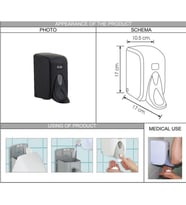 Omnipazar Vialli F5MB Medical Köpük Sabun Dispenseri 500 ml Siyah