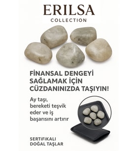 Sertifikalı Cüzdan Boy Yansımalı Ay Taşı Kütle -  Duygusal Denge ve İçsel Uyum Sağlar (Çok Renkli)